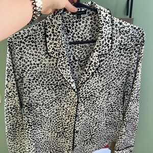 Dynamite Leopard Print ButtonUp Top